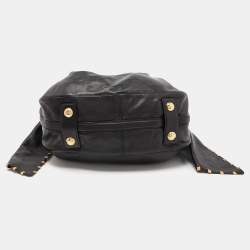 Marc Jacobs Black Leather Stud Embellished Knot Satchel 