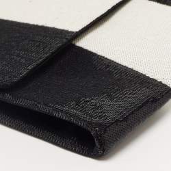 Marc Jacobs Black/White Stripe Sequins and Leather The Skunk Clutch
