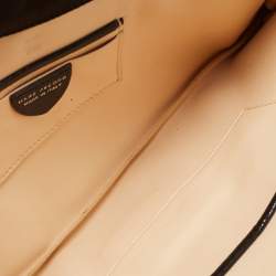 Marc Jacobs Black/White Stripe Sequins and Leather The Skunk Clutch