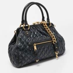 Pre Owned Marc Jacobs Dark Green/Black Quilted Leather Stam Shoulder Bag