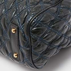 Pre Owned Marc Jacobs Dark Green/Black Quilted Leather Stam Shoulder Bag