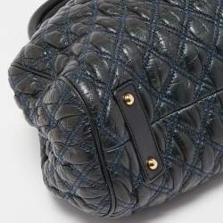 Pre Owned Marc Jacobs Dark Green/Black Quilted Leather Stam Shoulder Bag