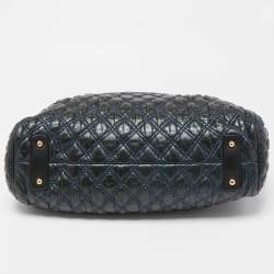 Pre Owned Marc Jacobs Dark Green/Black Quilted Leather Stam Shoulder Bag