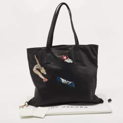 Marc Jacobs Black Nylon Sequin Embellished Wingman Tote
