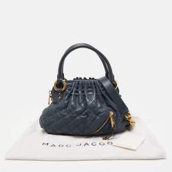 Marc Jacobs Blue Quilted Leather Small Cecilia Satchel