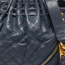 Marc Jacobs Blue Quilted Leather Small Cecilia Satchel