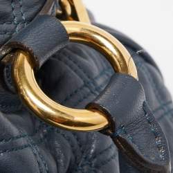 Marc Jacobs Blue Quilted Leather Small Cecilia Satchel