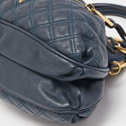 Marc Jacobs Blue Quilted Leather Small Cecilia Satchel