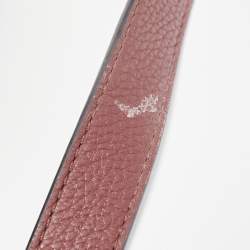 Pre Owned Marc Jacobs Burgundy Leather Recruit Bauletto Boston Bag