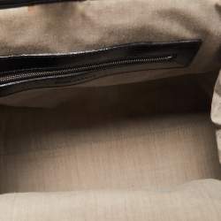 Pre Owned Marc Jacobs Black Quilted Patent Leather Stam Satchel