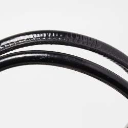 Pre Owned Marc Jacobs Black Quilted Patent Leather Stam Satchel