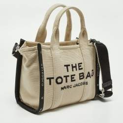 Pre Owned Marc Jacobs Beige Canvas Mini The Tote Bag