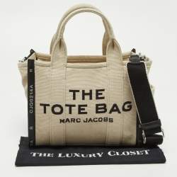 Pre Owned Marc Jacobs Beige Canvas Mini The Tote Bag