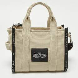 Pre Owned Marc Jacobs Beige Canvas Mini The Tote Bag