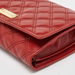 Marc Jacobs Rust Quilted Leather Flap Chain Clutch