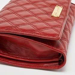 Marc Jacobs Rust Quilted Leather Flap Chain Clutch