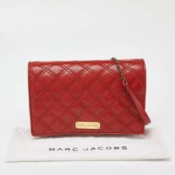 Marc Jacobs Rust Quilted Leather Flap Chain Clutch