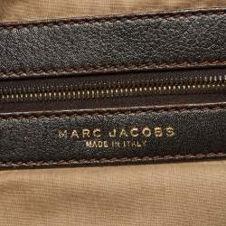 Pre Owned Marc Jacobs Dark Brown Quilted Leather Stam Bag