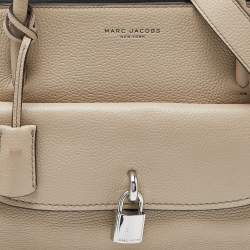 Pre Owned Marc Jacobs Beige Leather Lock That Tote