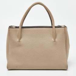 Pre Owned Marc Jacobs Beige Leather Lock That Tote