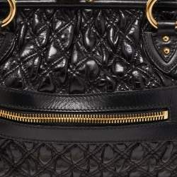 Pre Owned Marc Jacobs Black Quilted Leather Stam Satchel