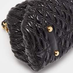 Pre Owned Marc Jacobs Black Quilted Leather Stam Satchel