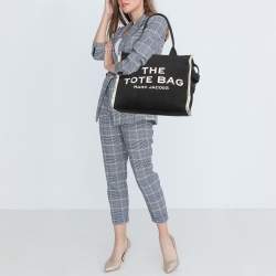 Pre Owned Marc Jacobs Black/White Canvas The Tote Bag