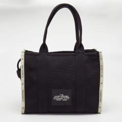 Pre Owned Marc Jacobs Black/White Canvas The Tote Bag