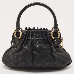 Pre Owned Marc Jacobs Black Quilted Leather Cecilia Bag