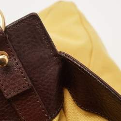 Marc Jacobs Ebony/Yellow Canvas and Leather Robert Duffy Bag on Bag Tote