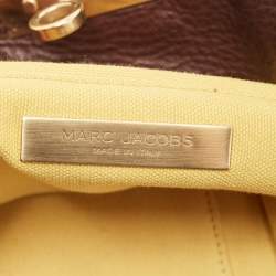 Marc Jacobs Ebony/Yellow Canvas and Leather Robert Duffy Bag on Bag Tote