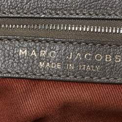 Pre Owned Marc Jacobs Khaki Beige Quilted Leather Stam Satchel