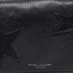 Pre Owned Marc Jacobs Black Star Patchwork Leather Clutch Bag