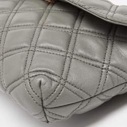 Pre Owned Marc Jacobs Grey Quilted Leather Crossbody Bag