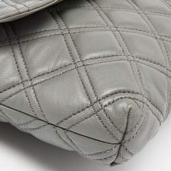 Pre Owned Marc Jacobs Grey Quilted Leather Crossbody Bag