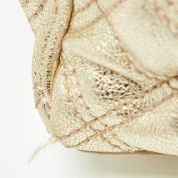 Pre Owned Marc Jacobs Gold Quilted Leather Blake Satchel