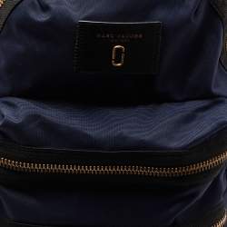 Pre Owned Marc Jacobs Blue/Black Nylon and Leather Biker Backpack
