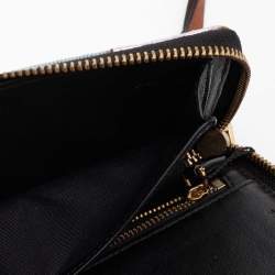 Pre Owned Marc Jacobs Blue/Multicolor Denim Patchwork Wristlet Zip Around Wallet