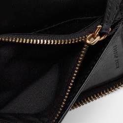 Pre Owned Marc Jacobs Blue/Multicolor Denim Patchwork Wristlet Zip Around Wallet