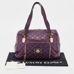 Marc Jacobs Purple Quilted Leather Spring Street Satchel