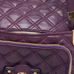 Marc Jacobs Purple Quilted Leather Spring Street Satchel