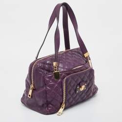 Marc Jacobs Purple Quilted Leather Spring Street Satchel