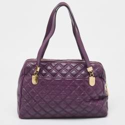 Marc Jacobs Purple Quilted Leather Spring Street Satchel