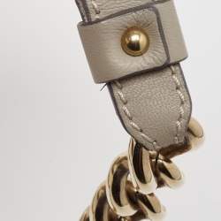 Pre Owned Marc Jacobs Light Beige Quilted Leather Stam Satchel