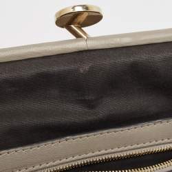 Pre Owned Marc Jacobs Light Beige Quilted Leather Stam Satchel