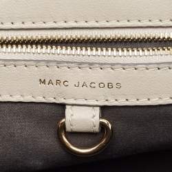 Pre Owned Marc Jacobs Light Beige Quilted Leather Stam Satchel