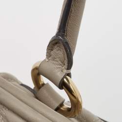 Pre Owned Marc Jacobs Light Beige Quilted Leather Stam Satchel