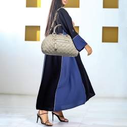 Pre Owned Marc Jacobs Light Beige Quilted Leather Stam Satchel