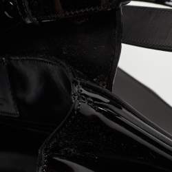 Marc Jacobs Black Patent Leather Flap Top Handle Bag