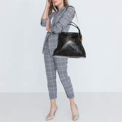 Pre Owned Marc Jacobs Black Leather Wellington Fulton Satchel